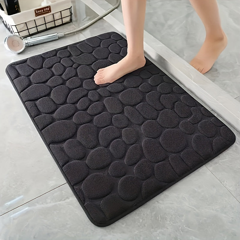 Quick-drying Memory Foam Bath Mat with Non-Slip Backing - Machine Washable, Ultra-Soft Comfortable Shower Rug for Home and Commercial Use