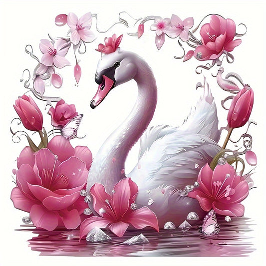 One swan pattern toilet lid sticker for bathroom and kitchen decoration.