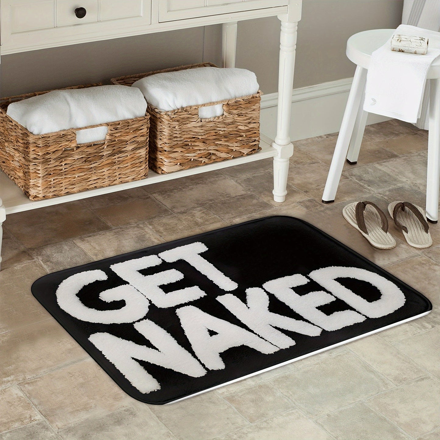 Introducing our Welcome Home Door Mat – A Soft, Non-Slip Rug that is Machine Washable; Perfect for Kitchen & Bathroom Entrances, Measuring 39.88cmx23.6