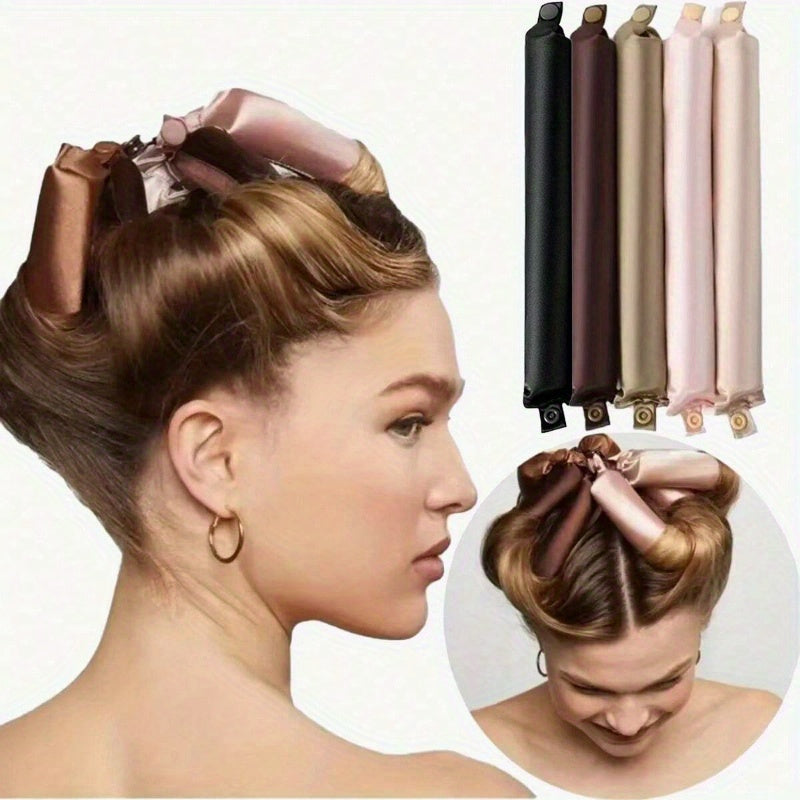 Set of 3 heatless hair curlers for big waves