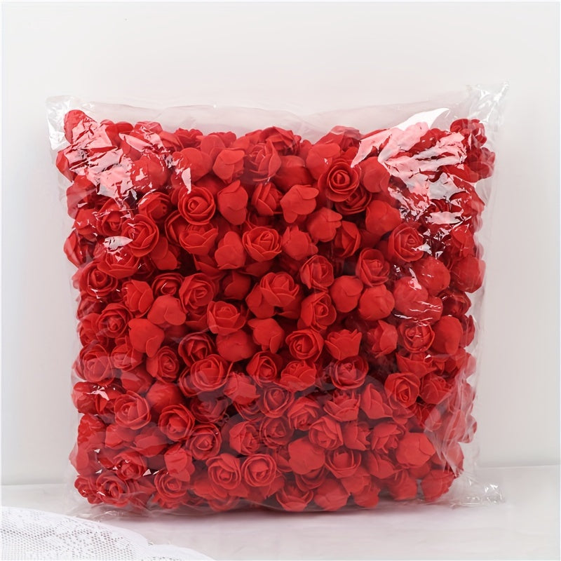 100 Artificial Rose Heads for Valentine's Day decoration, rose bear accessories, and wedding decor.