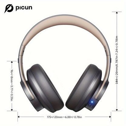 Picun B8 Wireless Headphones offer 120 hours of wireless playback, hands-free calling, and a foldable design. Optimized for use with mobile phones and PCs in travel, home, and office