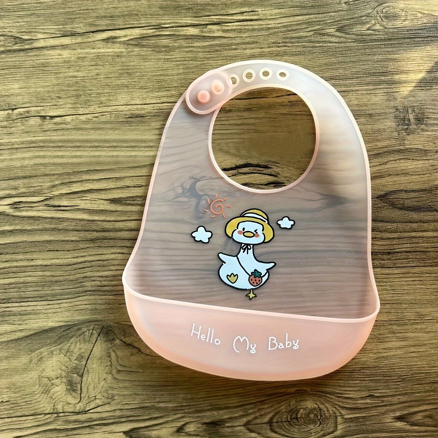 Soft and durable feeding bibs with adjustable neck band for cute babies, waterproof and adorable.