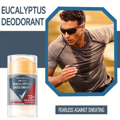 YOUNGCOME Men'S Care Eucalyptus Deodorant: Aluminum-Free, 72H Odor Protection, 40G/1.41Oz