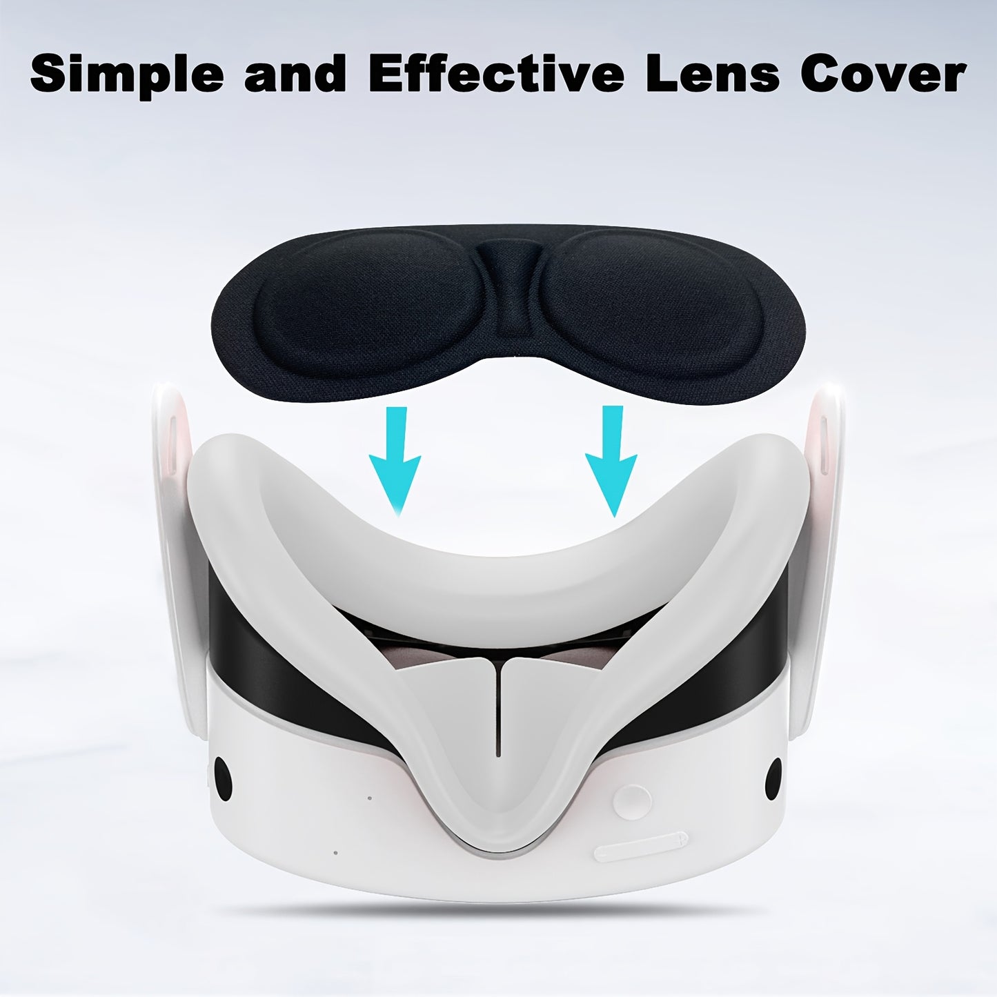 Silicone cover set for Meta Quest 3S, including face cover, controller grips, headset cover, and lens protective cover. Oculus Quest 3S accessories only (VR headset and controllers not