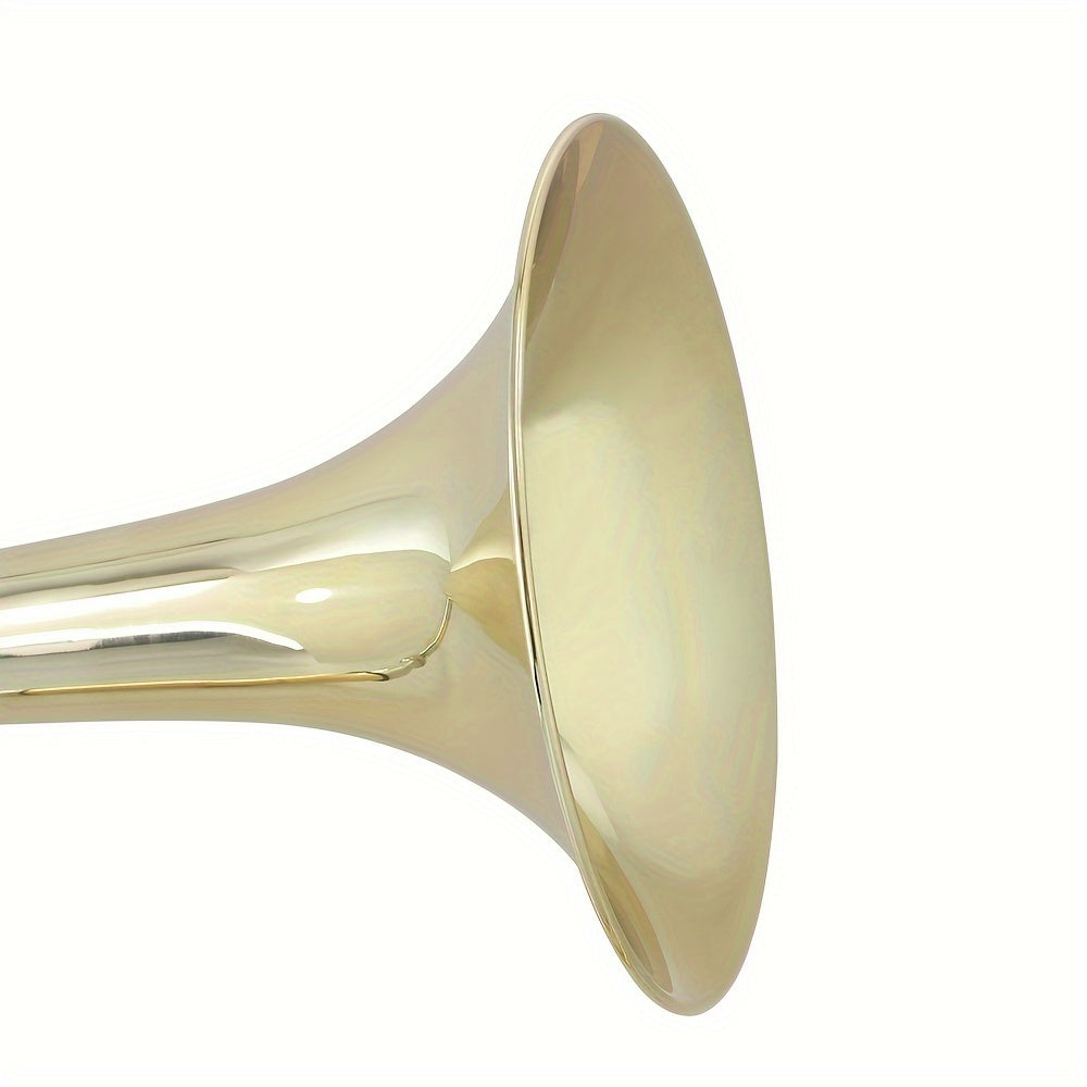 SLADE Classic Brass Trombone - Bb, Golden/Silvery Finish with Protective Case, Ideal for Beginners & Ensembles