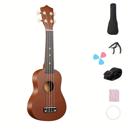 53.34 cm Soprano Wood Ukulele with accessories and Eid Al-Adha greetings