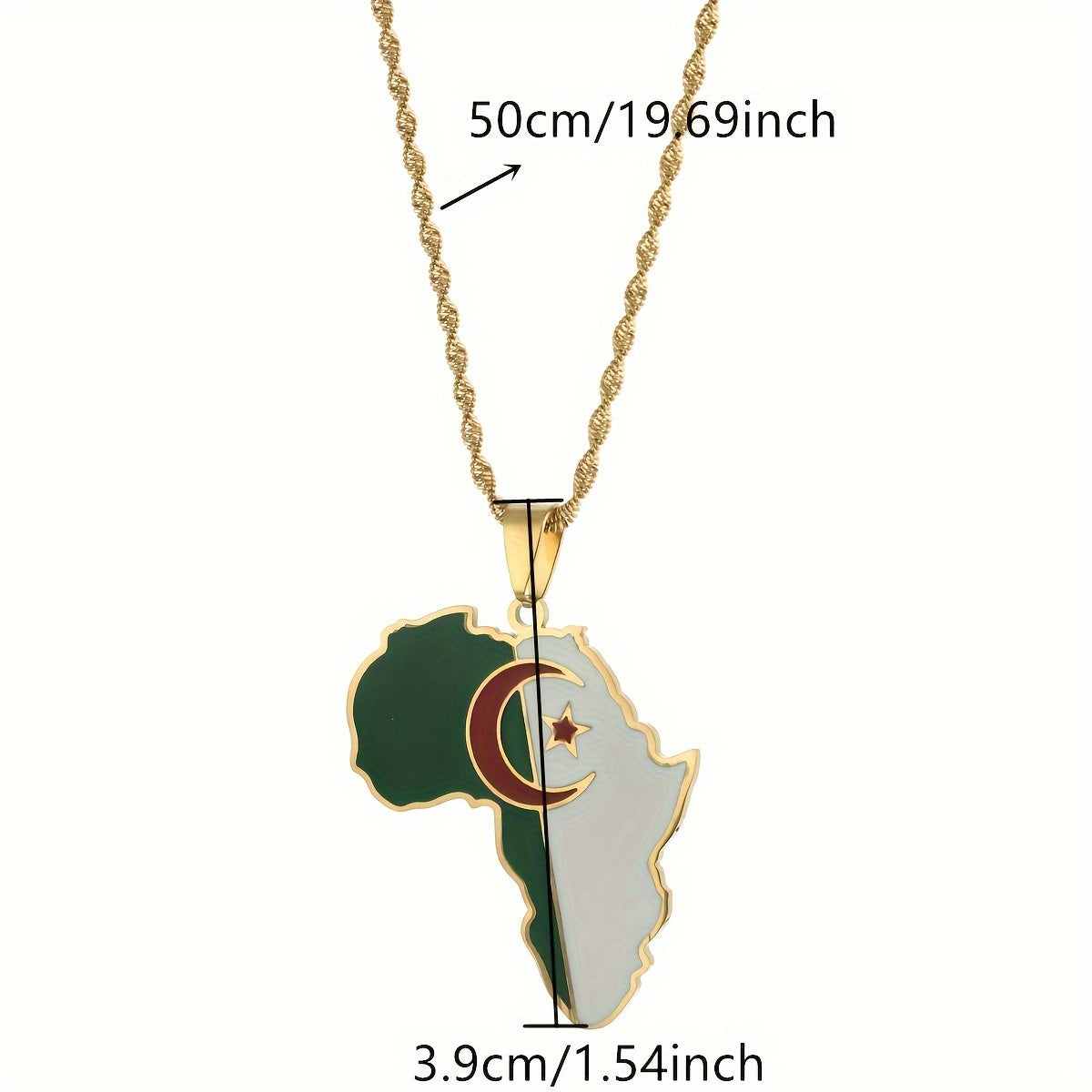 Stylish Bangladesh Map Pendant Necklace in Stainless Steel - Gleaming Gold Tone, with Ethnic Flair, Ideal for Every Day or Special Occasions