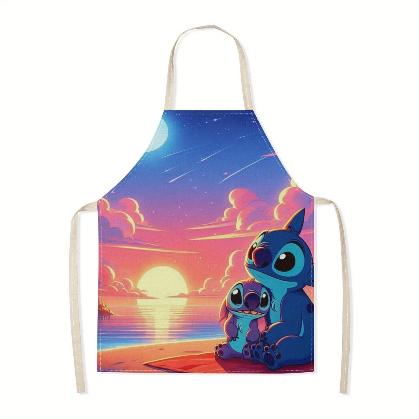 Disney has partnered with a stylish waterproof apron adorned with adorable cartoon designs of Mickey, Minnie, Winnie The Pooh, Stitch, and more. This apron is not only beautiful and fashionable but also boasts a simple and elegant style, making it