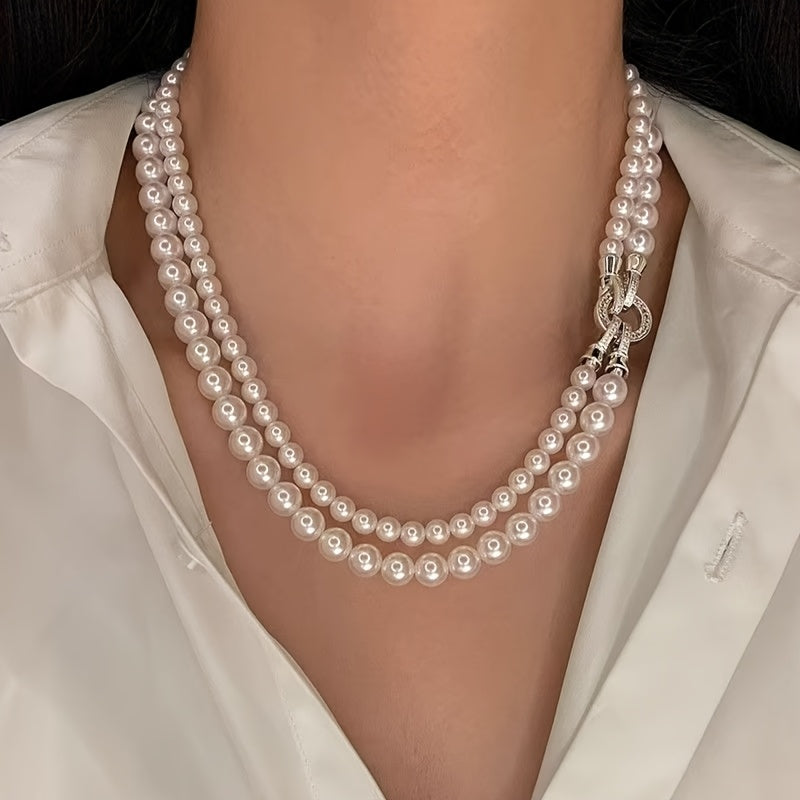 Luxurious Clasp Freshwater Pearl Necklace - Stylish & Seductive, Natural Pearl Beads Ideal for Everyday Wear or Formal Events, Ideal Anniversary or Valentine's Day Present