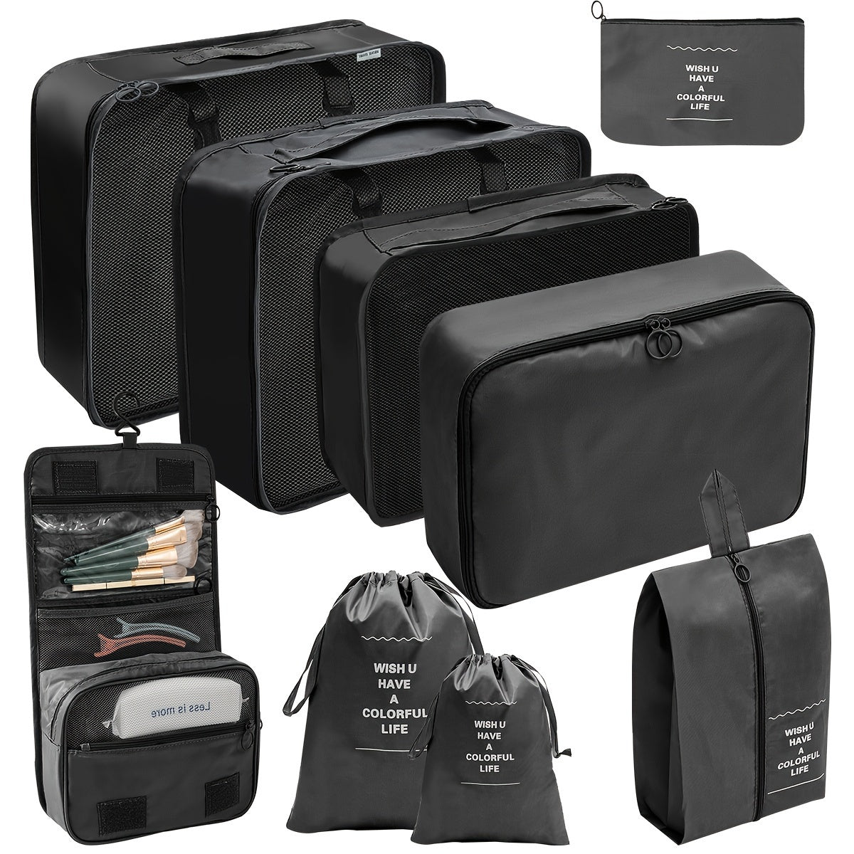 9 lightweight travel packing cubes for efficient luggage organization.