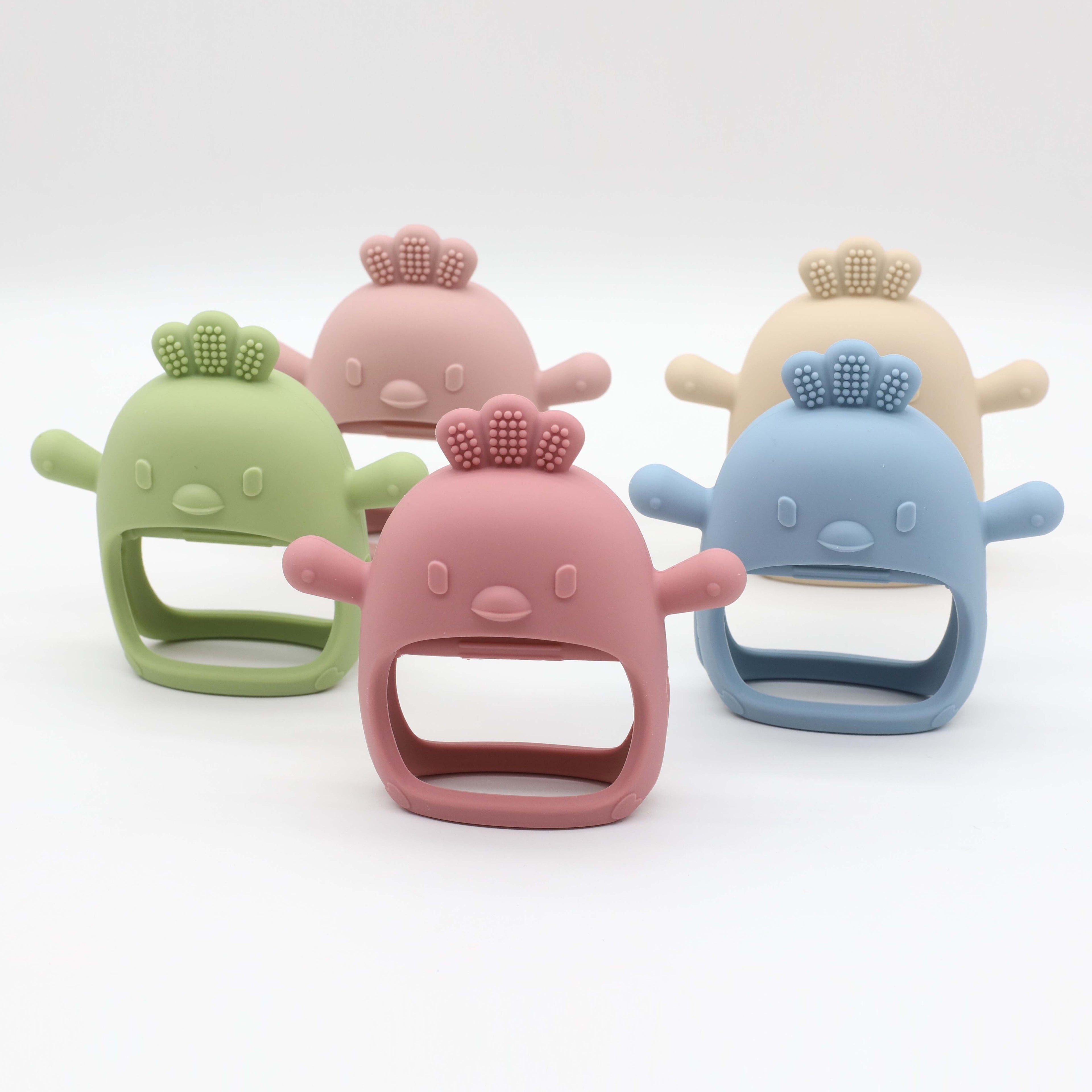 Silicone Teething Toys for Babies Over 3 Months, Ideal for Chewing and Sucking, BPA-Free Anti-Drop Mittens for Soothing Gums.