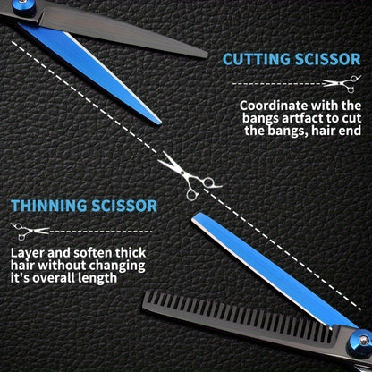 6.0 Inch Hair Cutting Scissors Set with Hairdressing Accessories