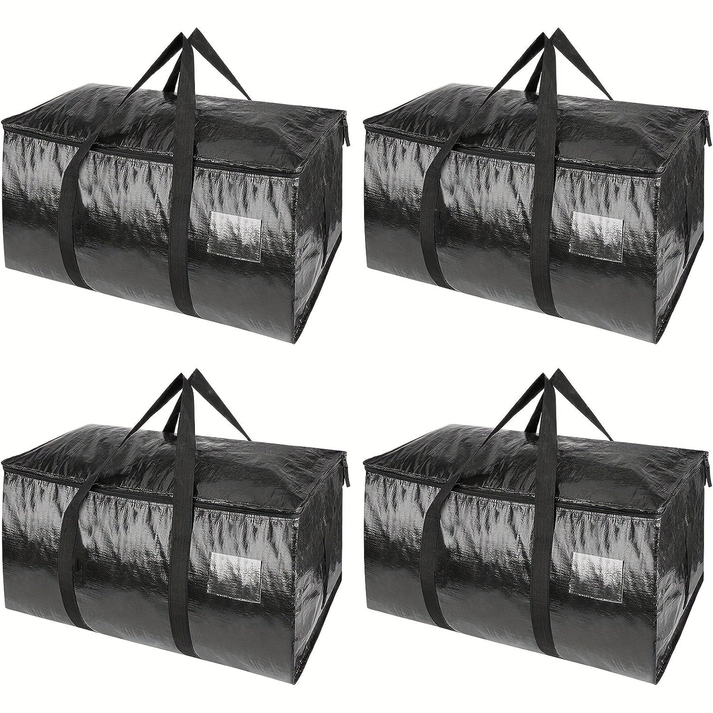 Extra Large Moving Bags with Zippers, Carrying Handles, Heavy-Duty Storage - Pack of 2/4/6. Perfect for organizing and saving space in your bedroom, home, closet, or wardrobe.