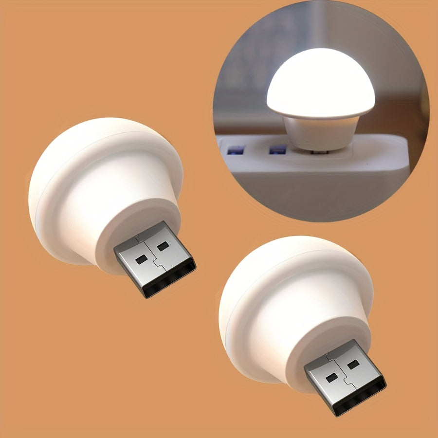 Compact, portable LED lamp for desktop use.