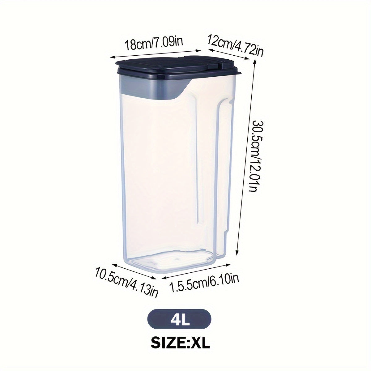 1pc/4pcs Pet Sealed Food Storage Container, Transparent, Moisture-proof, Groove Design