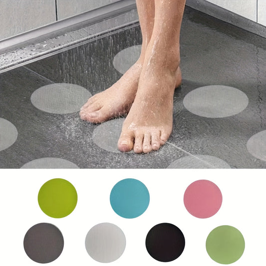 6 or 12 large round non-slip stickers for bathroom safety, suitable for shower, stairs, and floors. Essential for home.