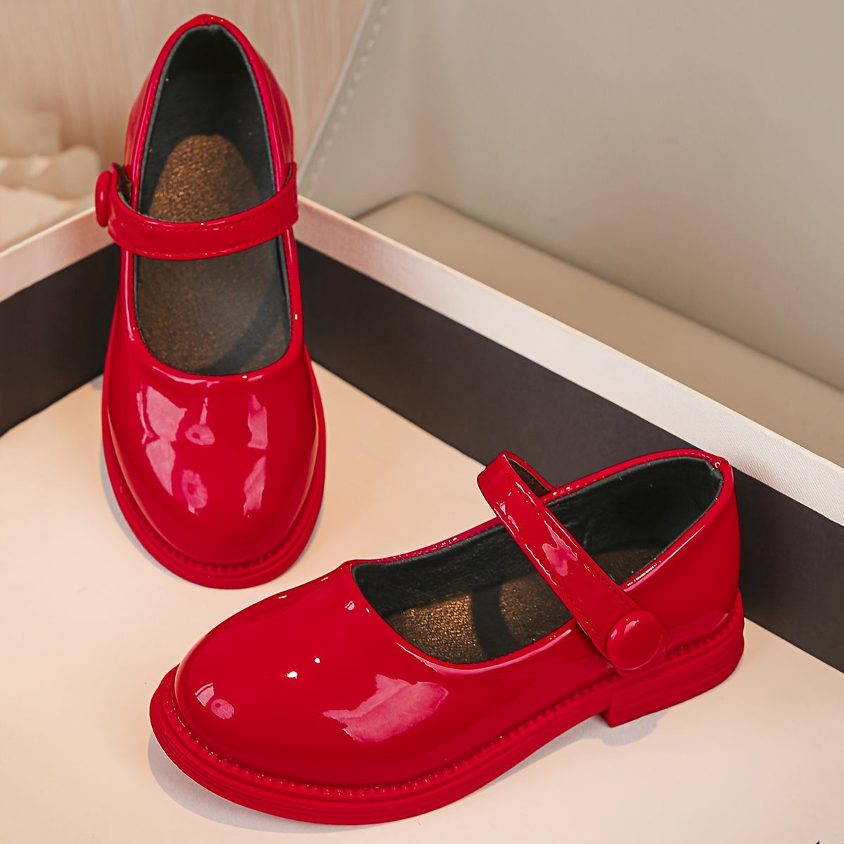 Stylish Princess Shoes - Versatile Mary Janes with Hook-and-loop Closure, Great for Performances and Casual Wear