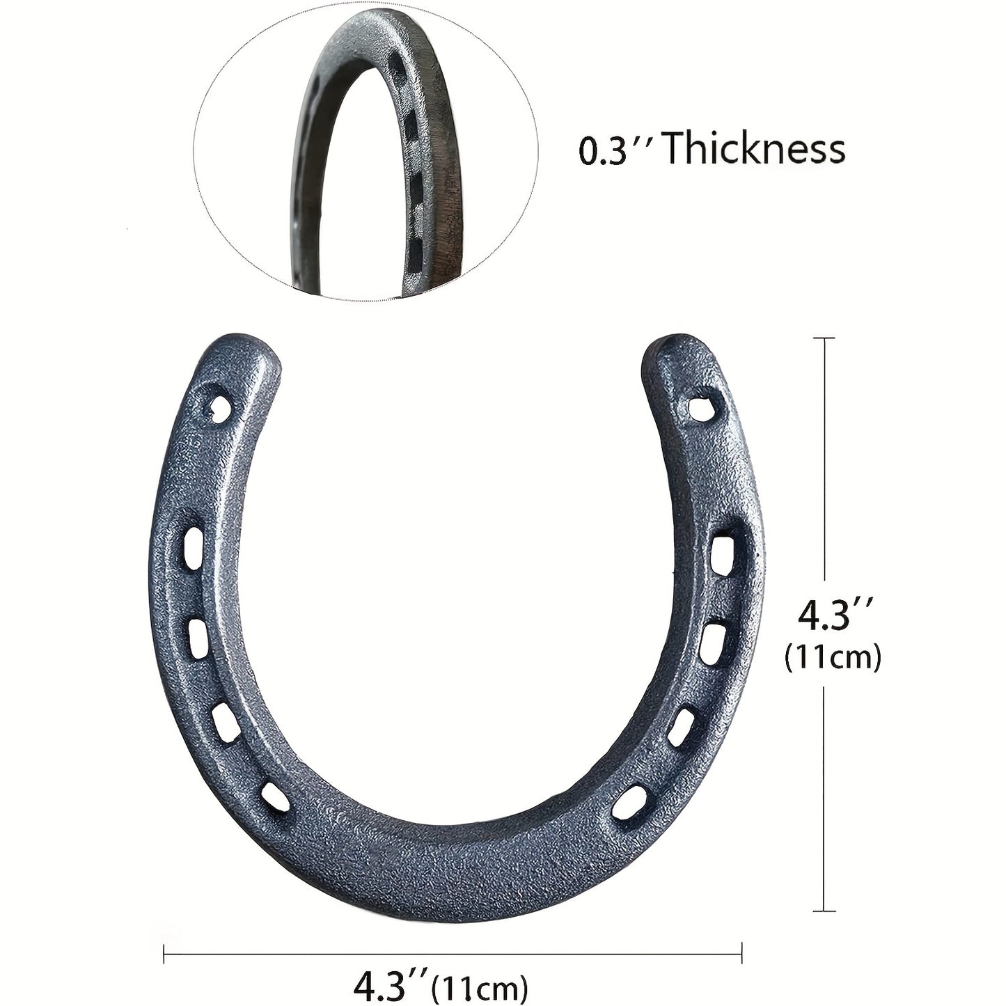 Durable metal horseshoe wall decor for parties and horse lovers.