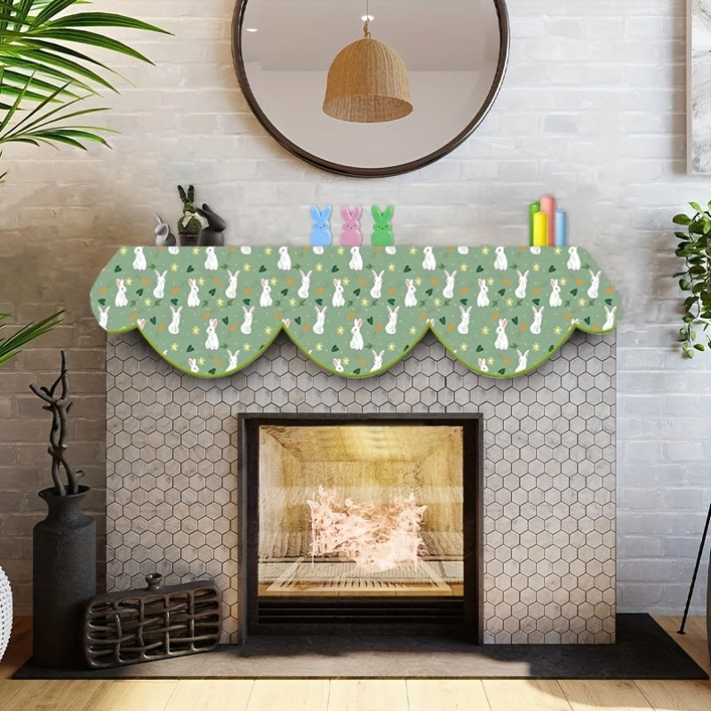 Get ready for Easter with the cute Easter Bunny Polyester Fireplace Scarf! Measuring 49.78cm x 199.9cm, this scarf features a festive rabbit pattern and can be used as a mantel drape or table runner. Perfect for adding a touch of holiday cheer to your