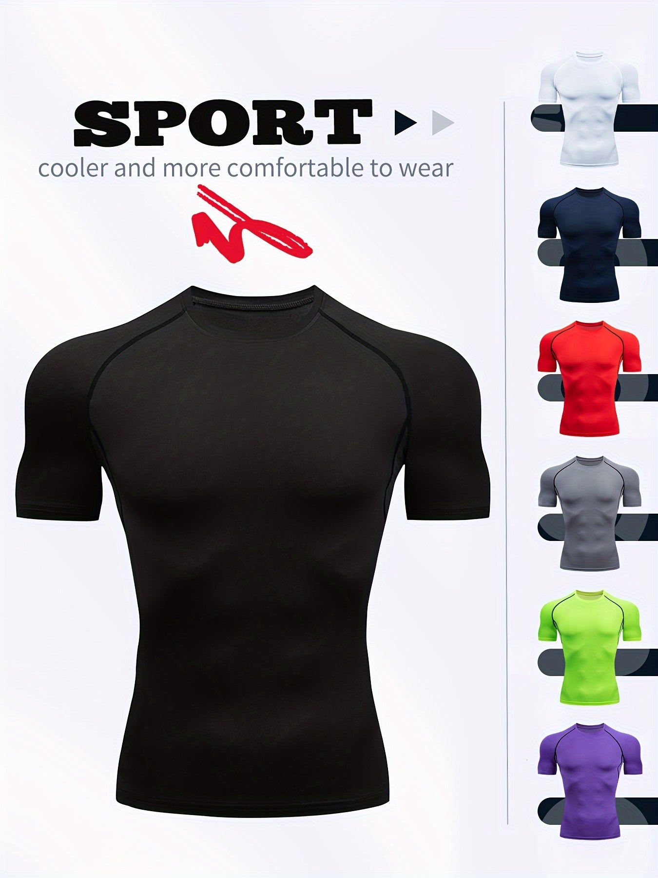 Men's Spring/Summer Moisture-wicking Body Shaping Short-sleeve Shirt