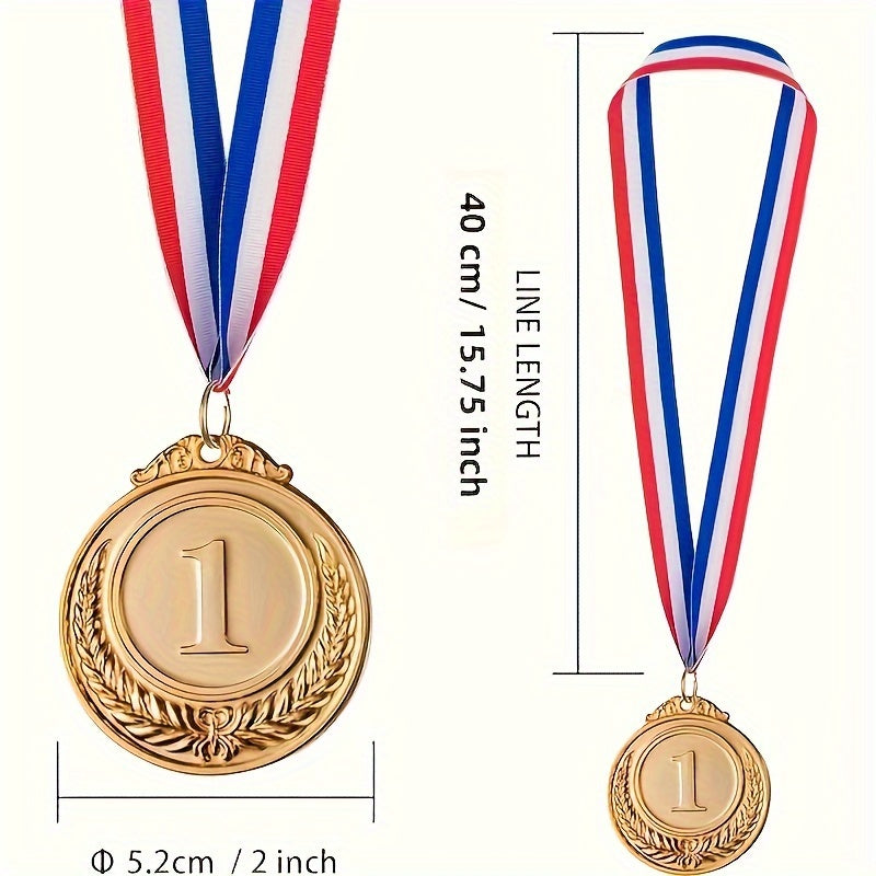 Set of 24 metal sports competition medals for marathon events, school sports meets, basketball, football, and badminton, including hanging tags and trophies.