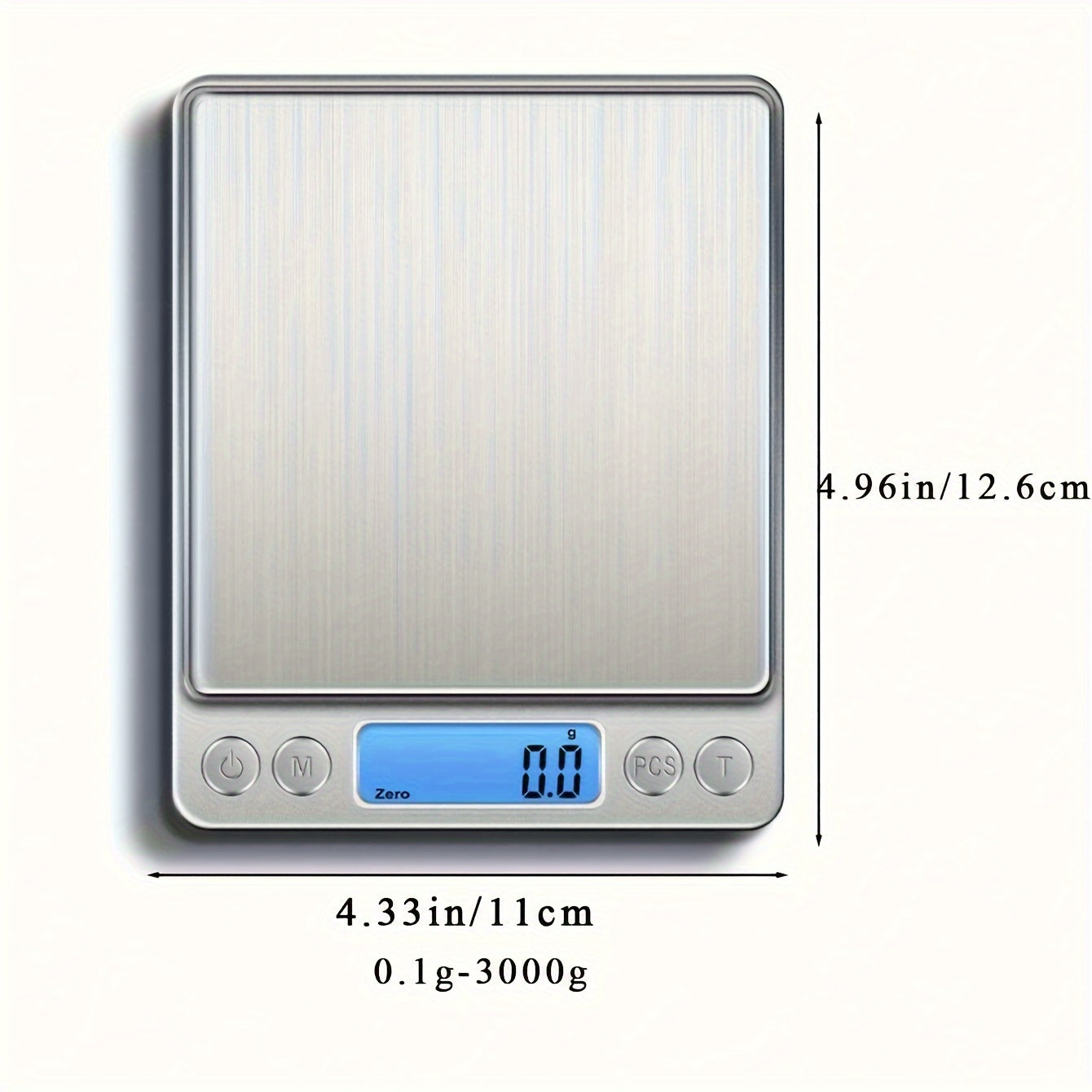 High precision digital scale for food weighing in grams and ounces, battery-free, essential for apartments and dorms.