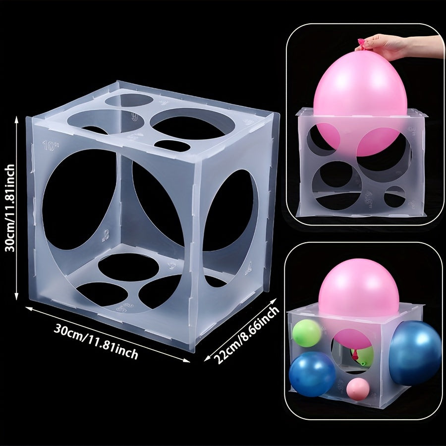 1 Collapsible Balloon Size Box with 11 Holes, ideal for creating balloon arches, columns, and photo balloons. Perfect for birthday parties and room decoration.