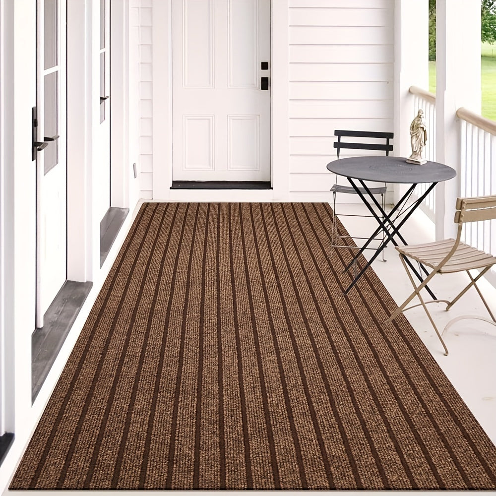 Non-slip laundry room carpet with rubber backing, washable indoor/outdoor runner carpet (1800G/㎡), ideal for entryways and balconies.