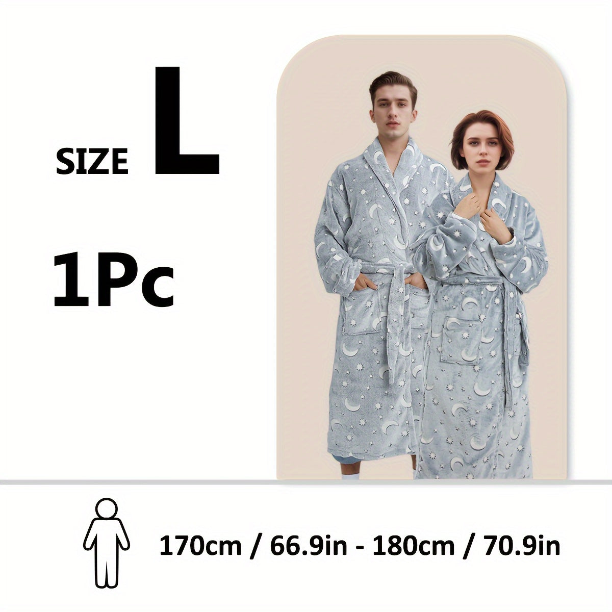 Soft cartoon print bathrobe - cozy, machine washable for shower & sleep.