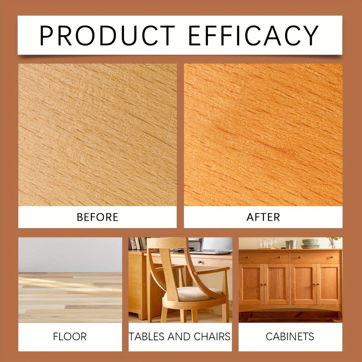 Enhance and Protect Your Wood Furniture with our Anti-Crack Polishing Oil - Creates a Shine, Maintains Cleanliness and Brightness - Suitable for Furniture, Floors, and other Wood Products