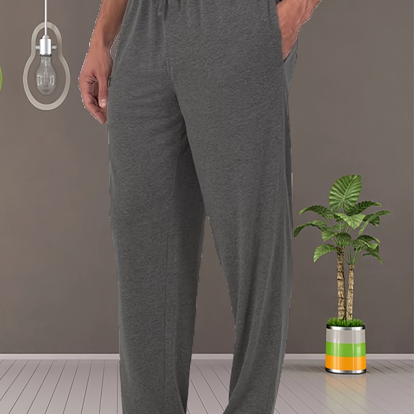 Men's stylish solid pajama pants.