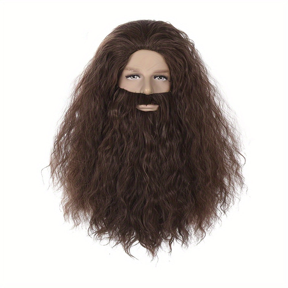 Get into the holiday spirit with our Long Gray and White Wizard Beard and Wig 2-piece set! Perfect for Halloween or Christmas dress-up, this men's wig and beard combo will have you looking like Santa himself. Embrace your inner wizard with this costume