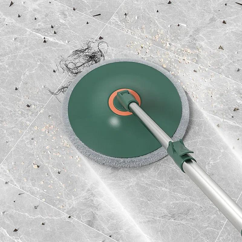 Get your hands on the 1set 360° Spin Mop and Bucket Set featuring Microfiber Heads, a Stainless Steel Handle, and Self-Washing System for a thorough clean in your Living Room, Bedroom, Bathroom, Toilet, and Kitchen.