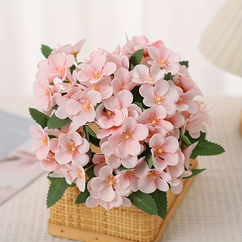 Elegant artificial Begonia flower arrangement in fabric, perfect for any table decor.