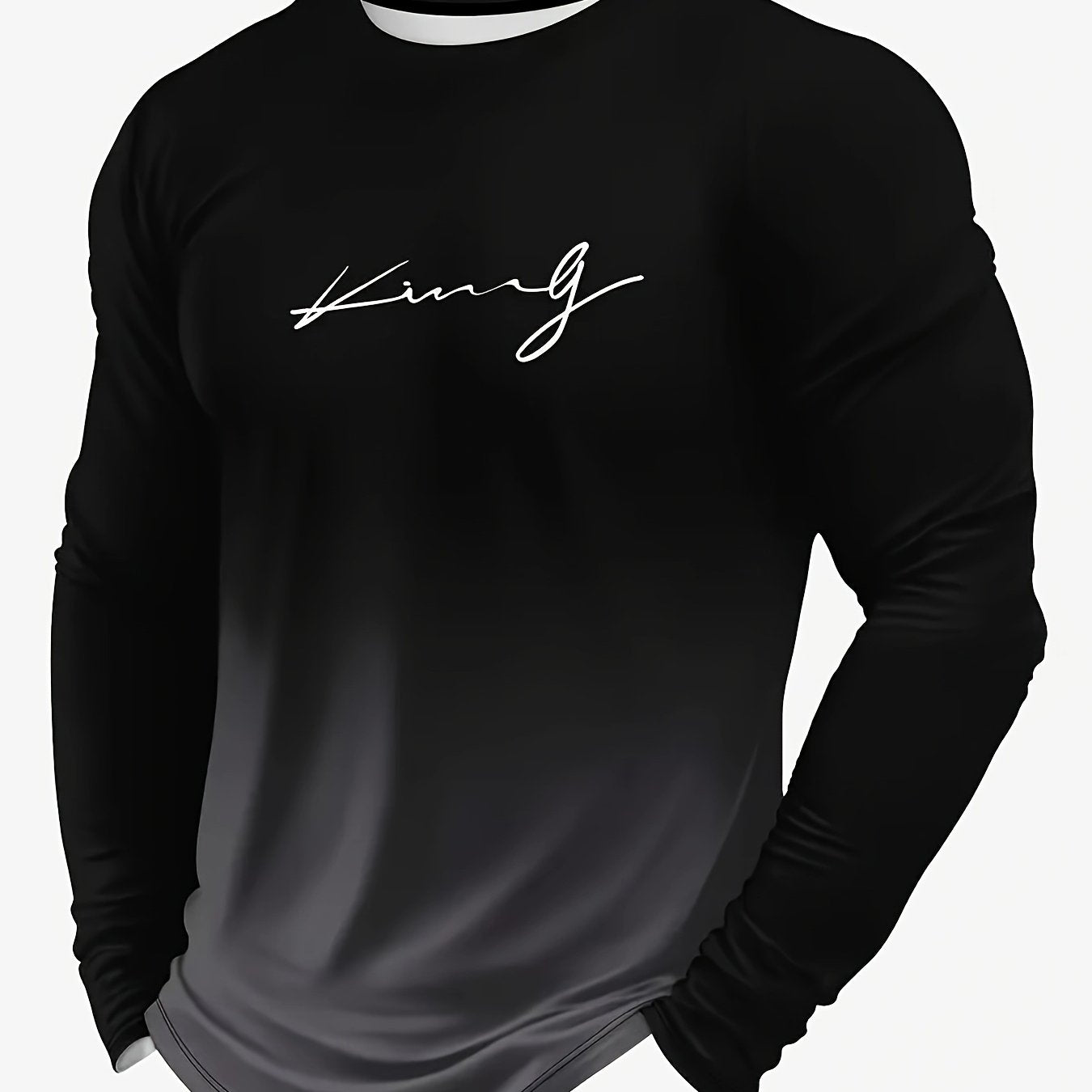 Men's long sleeve round neck street T-shirt