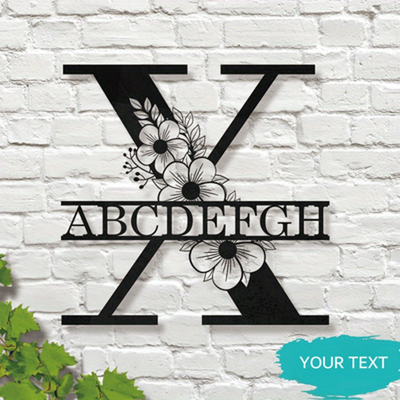 This Elegant Personalized Name Sign with Floral Design is a Customizable Iron Monogram Wall Art that is perfect for Home Decor, Wedding Favors, and Special Celebrations. Suitable for Ages 14 and up.