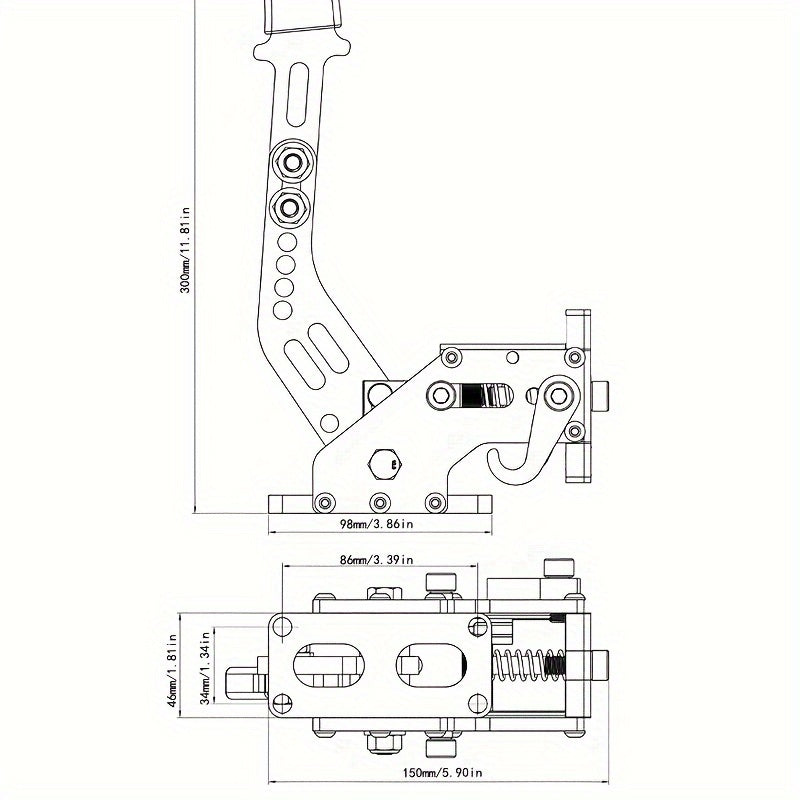 Handbrake System for Logitech G29/G27/G25 and other racing games, featuring Hall Sensor USB for rally and simulation racing.