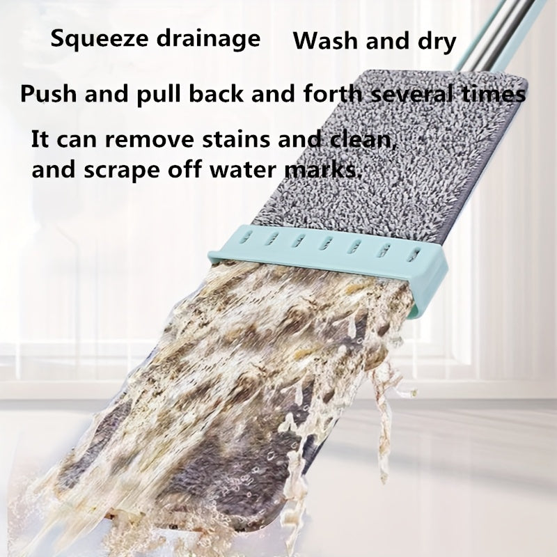 The pack includes 4 long-handled mops for wet and dry use, perfect for cleaning kitchen and bathroom tile floors. The spin mop is durable and ideal for dusting, making it a convenient cleaning tool for easy floor maintenance.