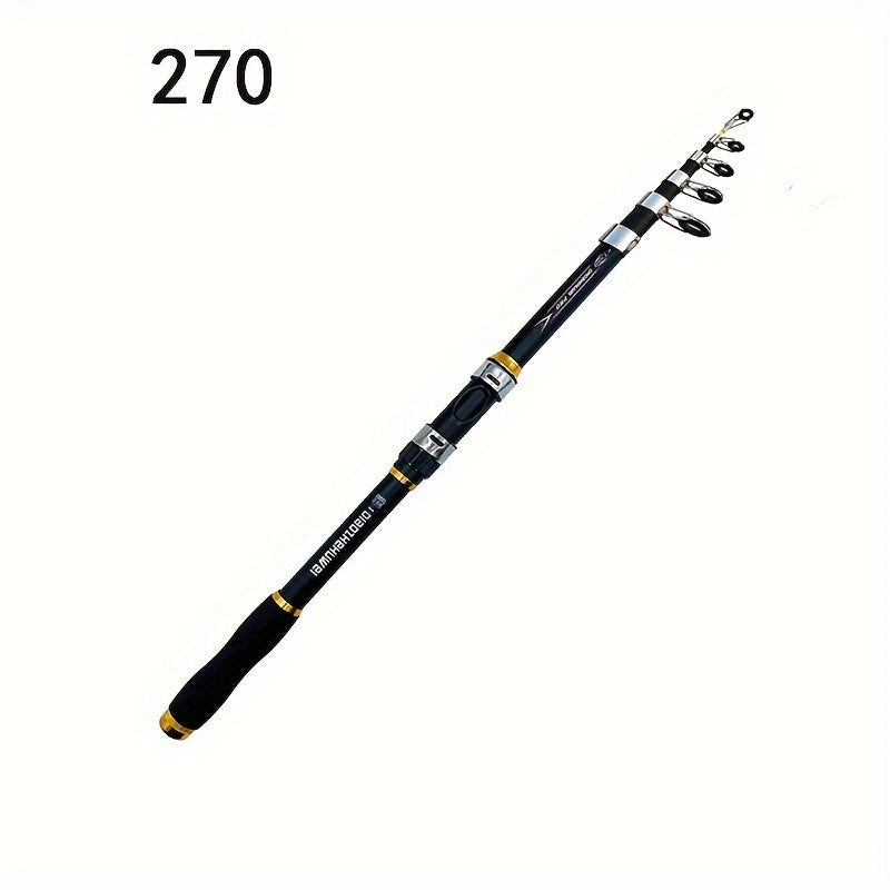 Lightweight and sturdy Telescopic Carbon Fiber Fishing Rod for long-distance casting and sea fishing.