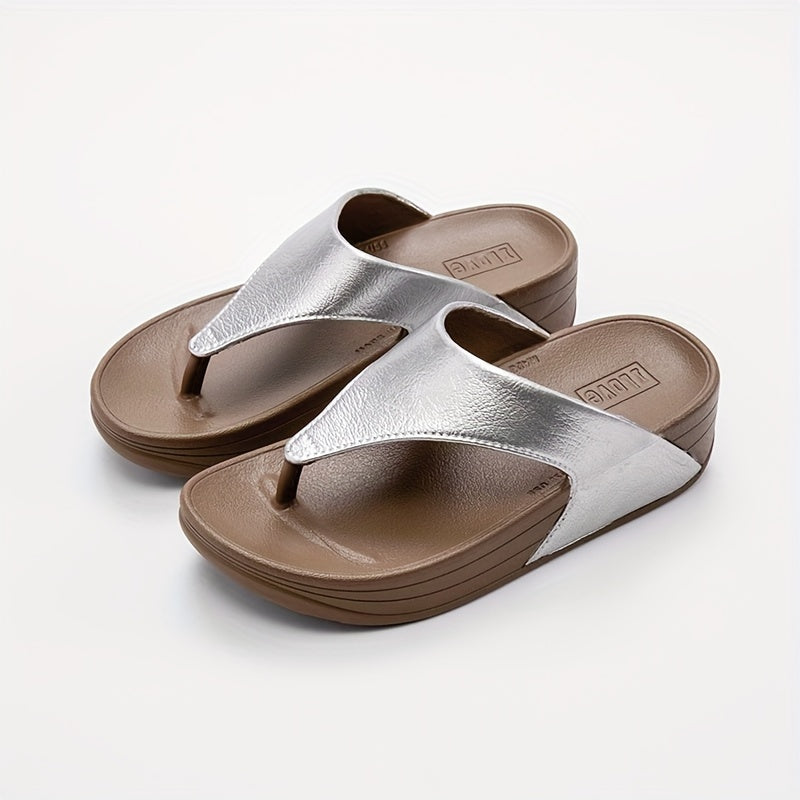 Women's Summer Platform Flip-flops with Anti-slip Soft Sole