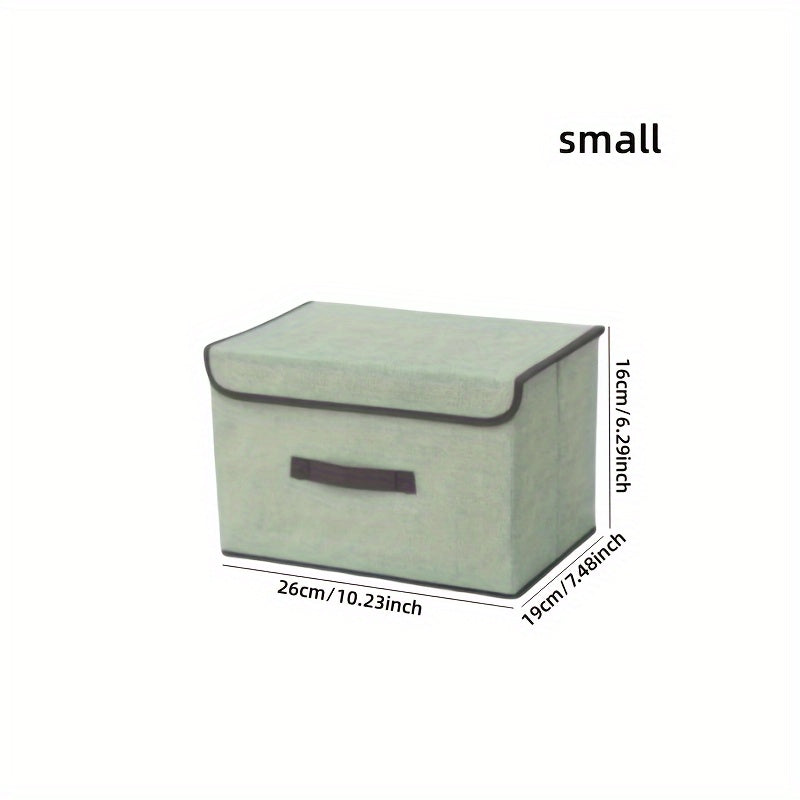 Durable, waterproof foldable storage box for dormitory, clothing, and children's items.