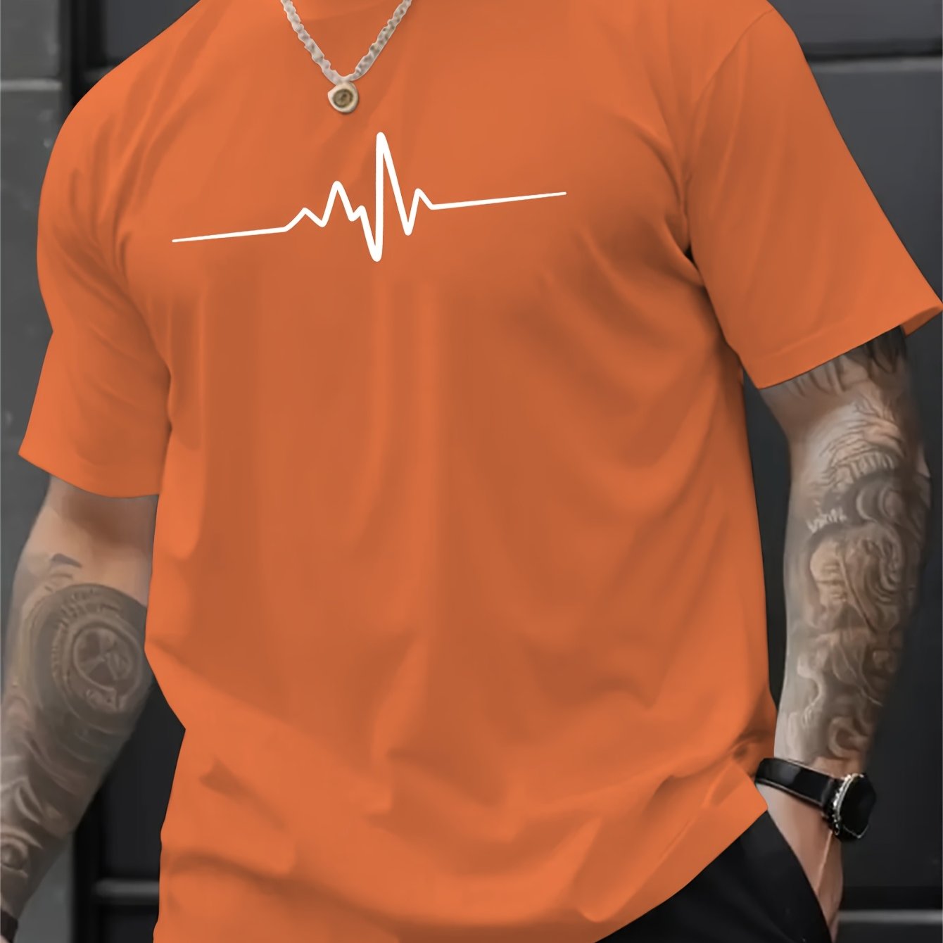 Stylish summer crew neck short sleeve sports t-shirt for men, perfect for any occasion.