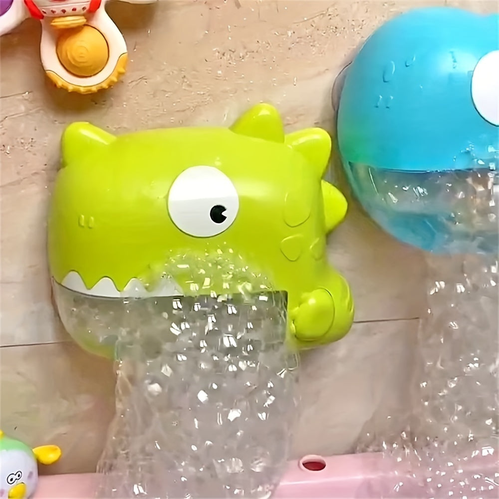 Ideal Birthday Gift: Adorable Dinosaur Bubble Machine with Music, Plastic Water Hose for Fun Bathtub Play - Perfect for Babies