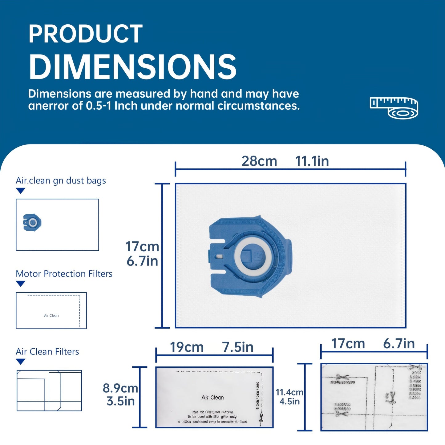 Get 8 packs of 3D air purification dust bags that work with Miele GN FJM vacuum cleaner bags. Each pack includes 4 filters and can be used as a replacement for Miele Classic C1, C2, C3, S400I - S456I, S600 - S658, S800 - S858, S2000 - S2999, S5000 -