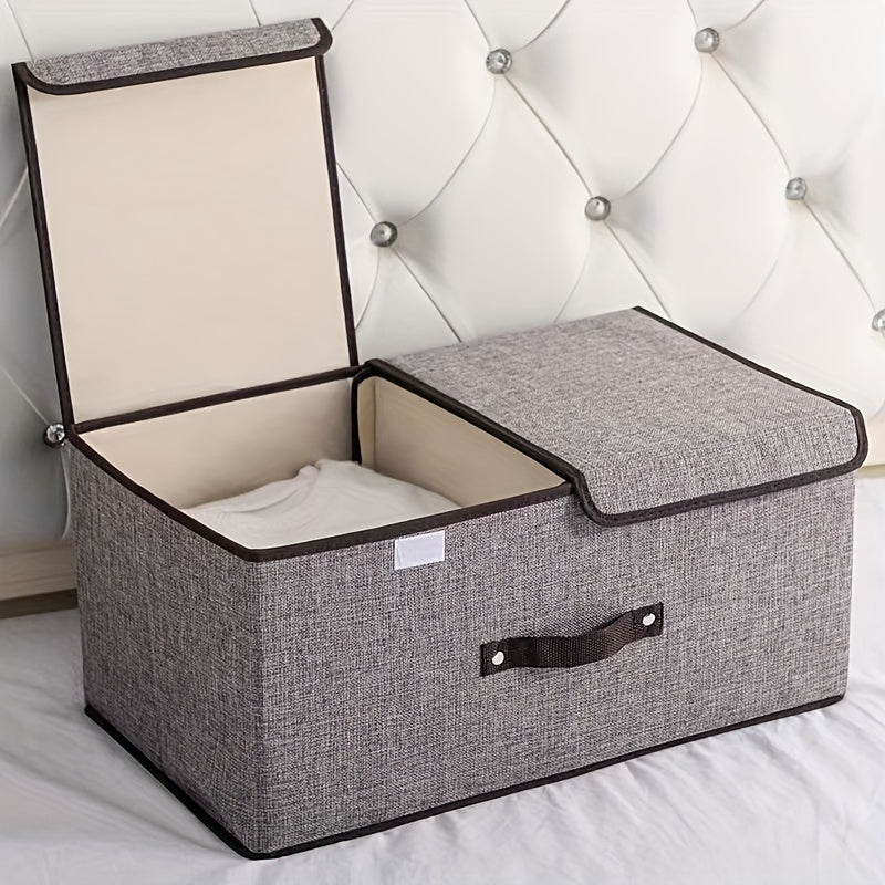 Retro storage box with lid for organizing panties, bras, toys, clothes, files, and household items in your wardrobe.