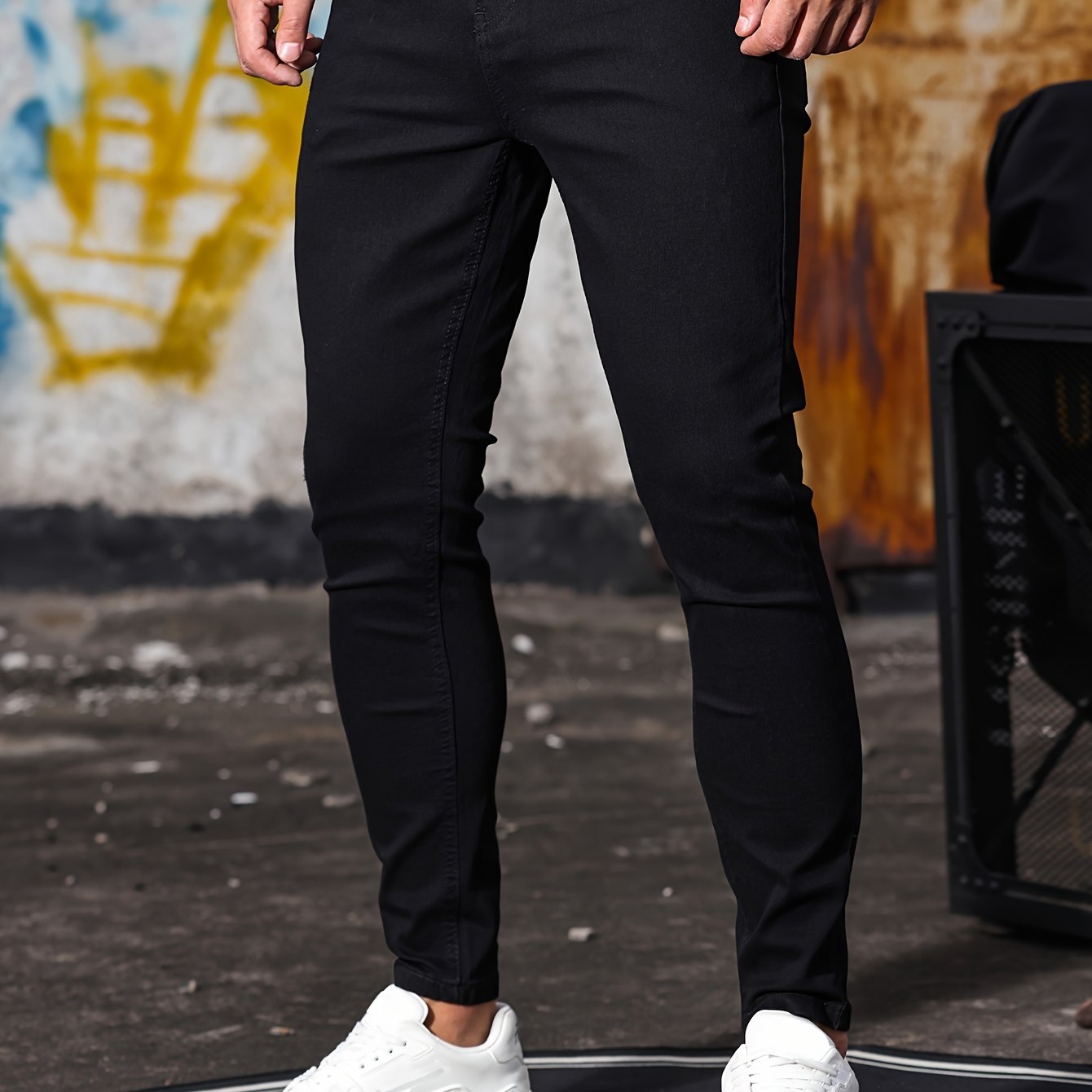 Stretch denim pants for men, ideal for all seasons.