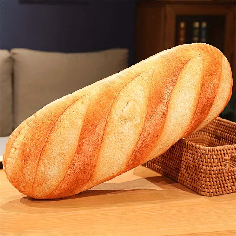 Top Pick! 3D Simulation Bread Pillow: A Hilarious Food-Shaped Plush Toy for Kids, with a Washable Polyester Cover and Hand Wash Only Care Instructions - Perfect for Birthdays, Christmas, Halloween, or Thanksgiving Gifts