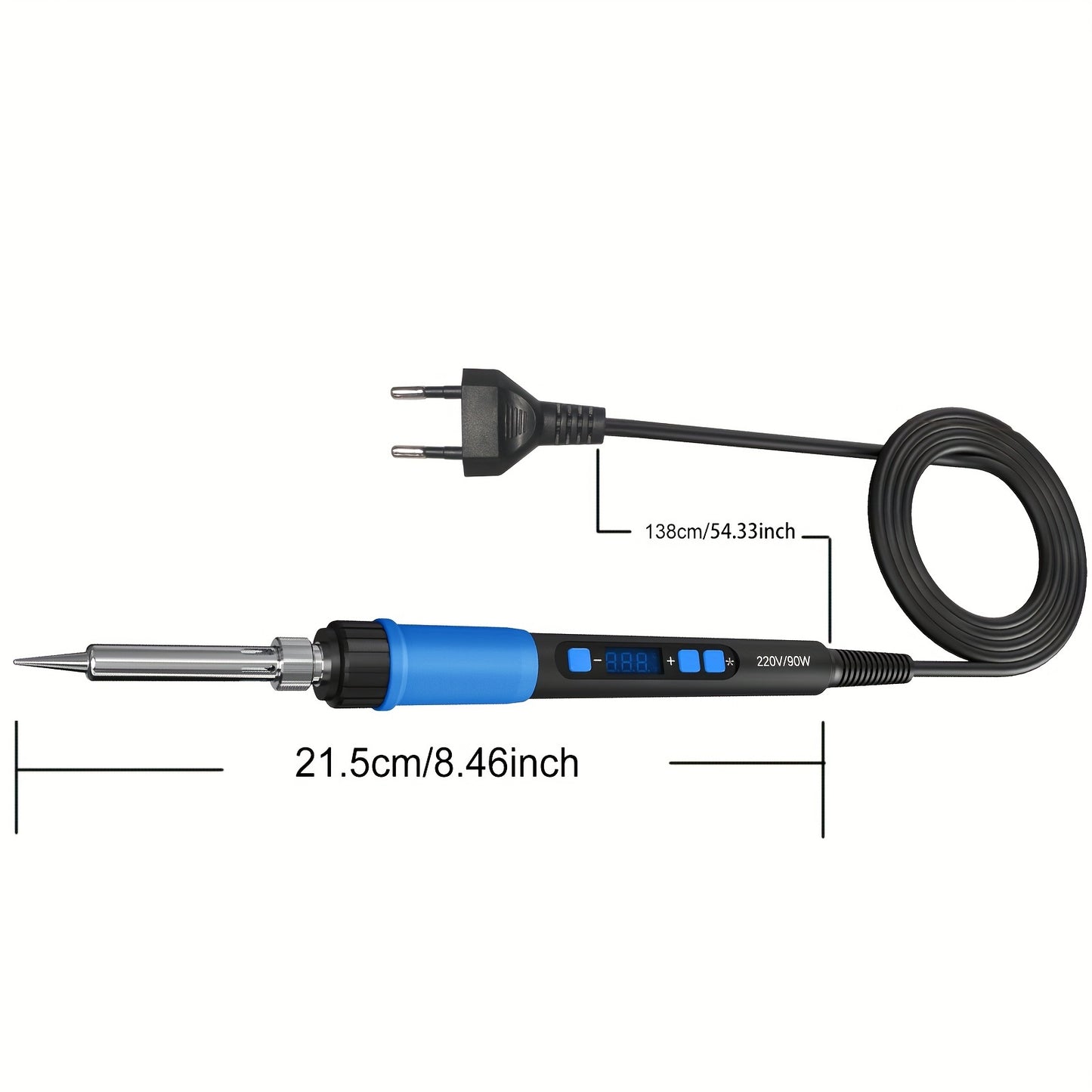 ILIBILIB 90W Smart Soldering Iron Kit with LCD Display, Adjustable Temperature, Rapid Heat, Non-Slip Grip, Ideal for DIY & Repairs, Blue