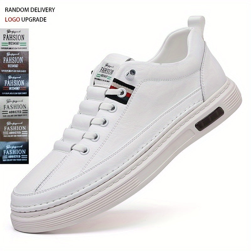 Casual men's sneakers with thick non-slip soles, retro style for running and outdoor activities, featuring lace-up closure and comfortable cushioning.